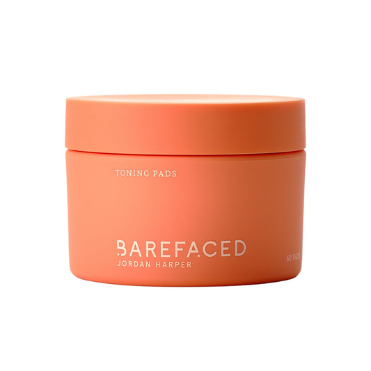 Barefaced Toning Pads (60 count) - Exfoliating Face Pads with 2% Glycolic Acid & Salicylic Acid - Brightens & Cleanses Skin, Clears Pores, Reduces Fine Lines & Wrinkles