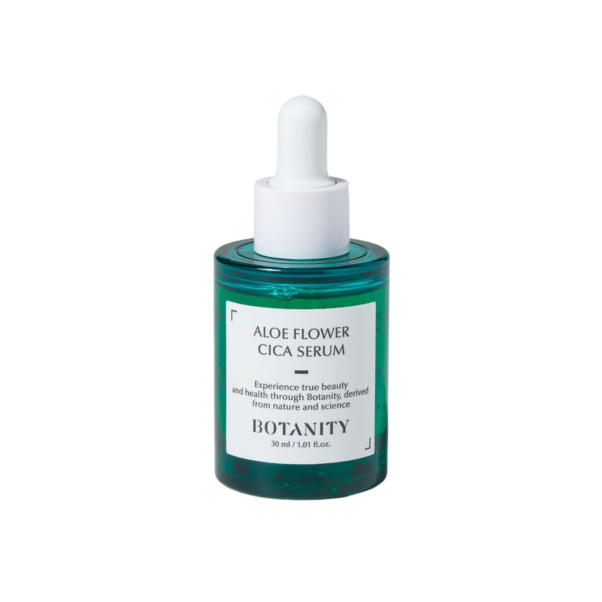Aloe Flower Cica Serum, 1.01 fl. oz. (30ml), Korean Calming Glow Serum, Rapid Soothing & Moisturizing, For Sensitive Skin