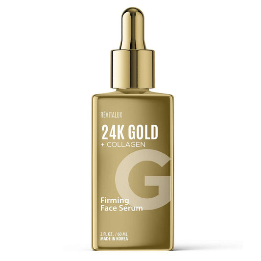 24K Gold & Collagen Serum - Anti-Aging, Skin Firming, Deep Moisturizing, Radiant Skin - Dermatologist Tested, Clean Beauty, Cruelty-Free Korean Skin Care for All Skin Types - 2 fl. oz