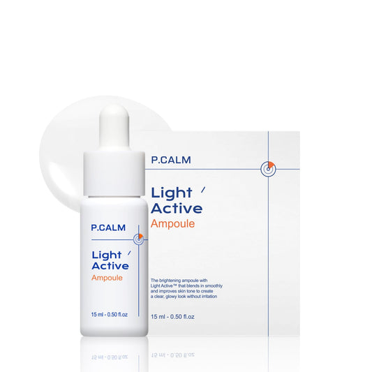P.CALM Light Active Ampoule TXA & Glutathione for Blemish Care & Even Skin Tone, Korean Skincare (15ml / 0.5 fl.oz)