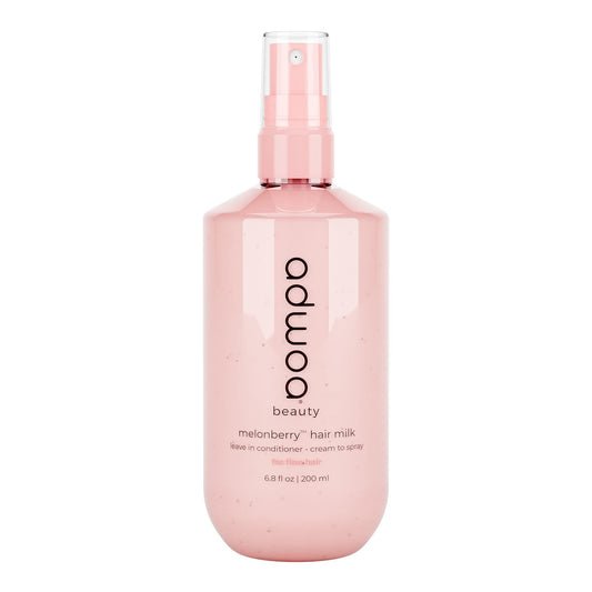 adwoa beauty Melonberryª Cream To Spray Hair Milk Leave In Conditioner with Kalahari Melon, Strawberry and Raspberry Seed Oils For Kinky, Coily, Curly and Wavy Hair | 6.8 oz
