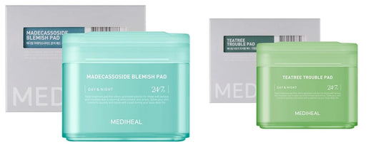 (Only Refill) MEDIHEAL Madecassoside Blemish Pad -Square Cotton Facial Toner Pads with Centella Asiatica&Madecassoside – Anti Blemish Face Pads to Improve Uneven Skin Tone - Vegan Gauze Pads,100 Pads