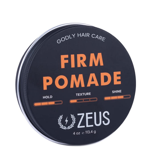ZEUS Water-Based Pomade, Natural Shine All Day Hold - MADE IN USA (4 oz.)