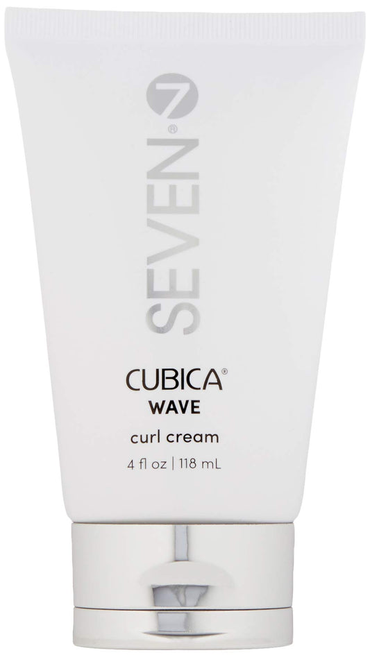 SEVEN Hair Care CUBICA Wave Curl Cream, Anti-Frizz Curl Defining Cream for Curly Hair, Moisturizing Hair Curling Cream for Enhancing Curls with Shea Butter + Argan Oil, Made in USA, 4 oz