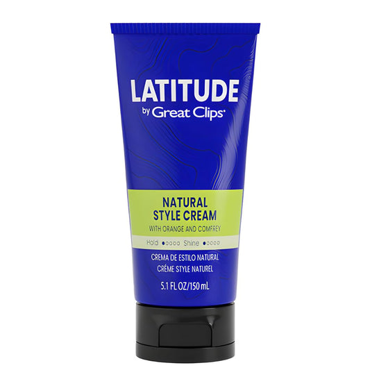 GREAT CLIPS LATITUDE Natural Style Cream | Hair Gel for Men | Low Hold + Low Shine | 5.1oz
