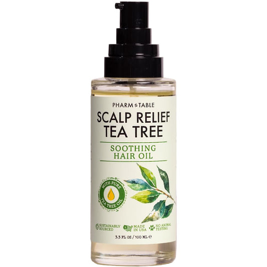 Tea Tree Hair Oil for Itchy Scalp - Infused With Tea Tree Oil, Mint, Vitamin E, and Jojoba Oil, 100ml