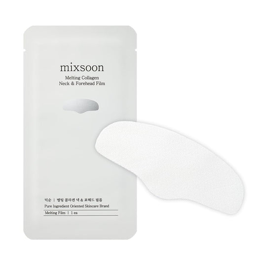 mixsoon Melting Collagen Neck & Forehead Film 0.0008 oz./ 0.025g (5ea) Hydrating for Radiance Skin with Hyaluronic Acid Korean Glass Skin Care