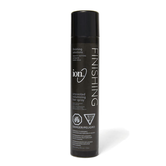 ion Unscented Volumizing Hair Spray, Vegan, Fragrance Free, Shiny, NonSticky Finish, Ultimate Hold, 10 Oz