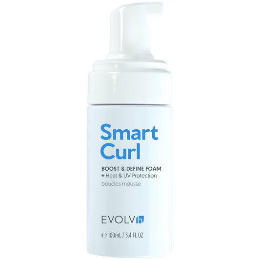 EVOLVh - SmartCurl Defining Foam with Heat + UV Protection | Vegan, Non-Toxic, Clean Hair Care (3.4 fl oz | 100 mL)