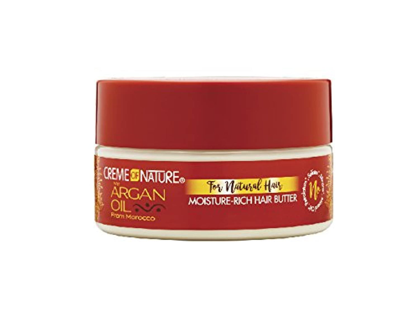 Argon Oil Moisture-Rich Hair Butter by CREAM OF NATURE, Argan Oil of Morocco, Reduces Dryness and Breakage, 7.5 Fl Oz