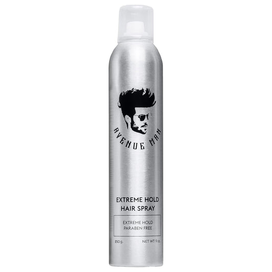 Avenue Man Extreme Hold Hairspray, 9.0 oz - Paraben-Free Hair Spray for Men with Natural Extracts - Hair Products For Men - Extra Firm Hold Hair Spray, Made in Portugal