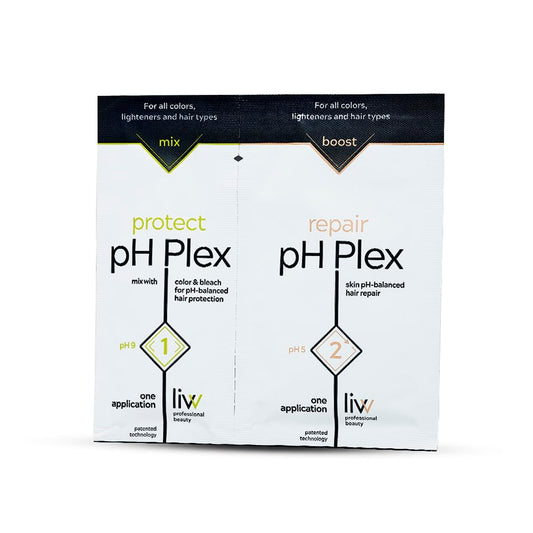 LIW pH Plex Steps 1&2 Protect & Repair Hair Care Treatment - Use with Home Hair Color & Bleach Products - Salon Quality Professional Results at Home - 1 Sachet of Steps 1 & 2