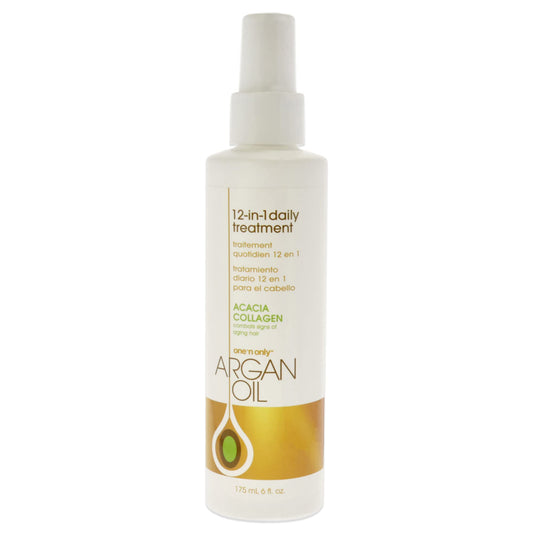 One 'n Only Argan Oil 12-in-1 Daily Treatment, Lightweight, Helps Control Frizz, Smooths, Detangles, Moisturizes, Strengthens and Adds Body to Dry, Damaged Hair, 6 Fl. Oz