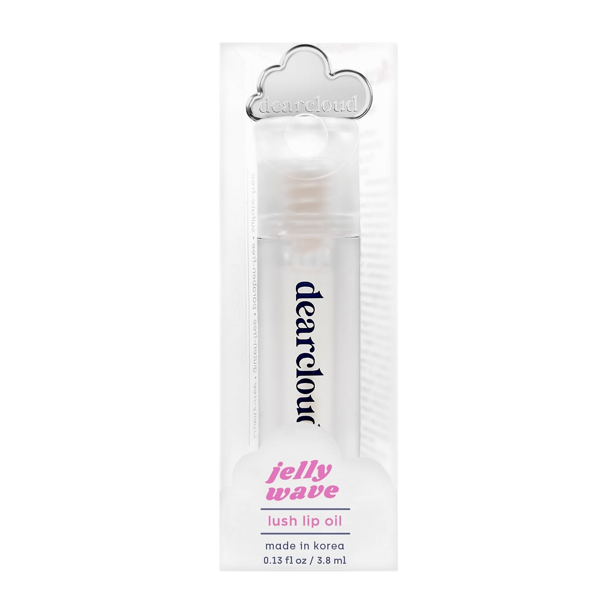 Jelly Wave Lush Lip Oil Clear Lip Gloss and Lip Gloss for Women - Korean skincare essential Lip Oil for Women with Collagen - Diamond (0.13 oz)