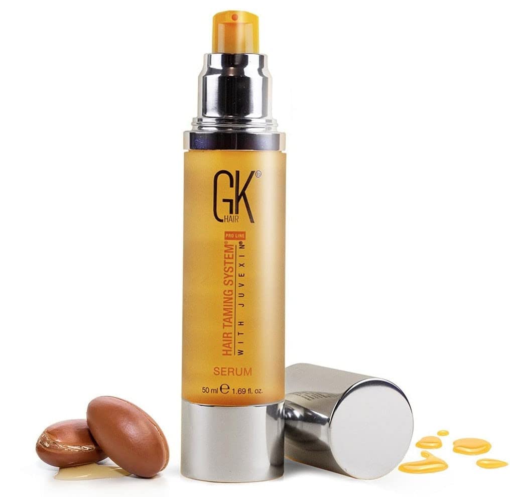 GK HAIR Global Keratin Argan Oil Serum 50ml For Women Hair Straightening And Smoothening Provides Instant Shine Softness Strength And Nourishment