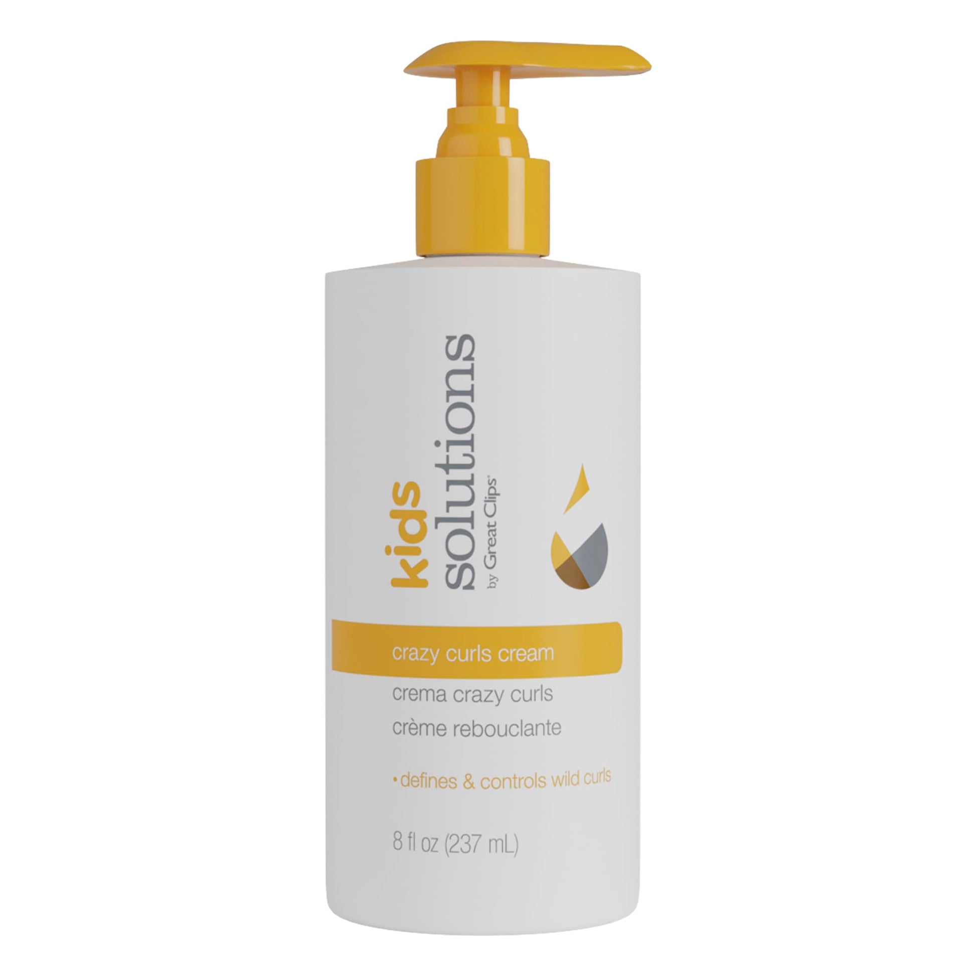 GREAT CLIPS Solutions Kid's Crazy Curls Cream, 8oz | Defines Curls & Smoothes Frizzy Hair | Recommended for Children Ages 4-10