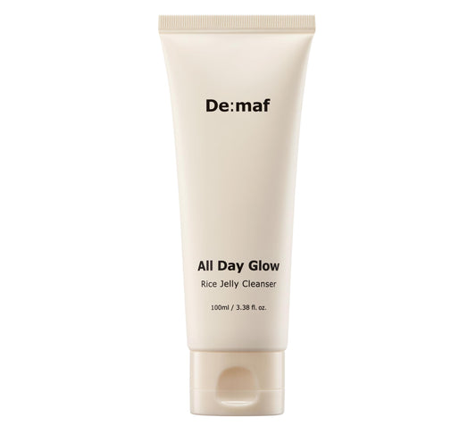 All Day Glow Rice Jelly Cleanser, 56% Rice Extract, Low pH Cleanser, Soothing and Calming, Keeps Skin Moist After Cleanse, Suitable for Sensitive Skin, Korean Skincare (100ml, 3.38, Fl Oz)