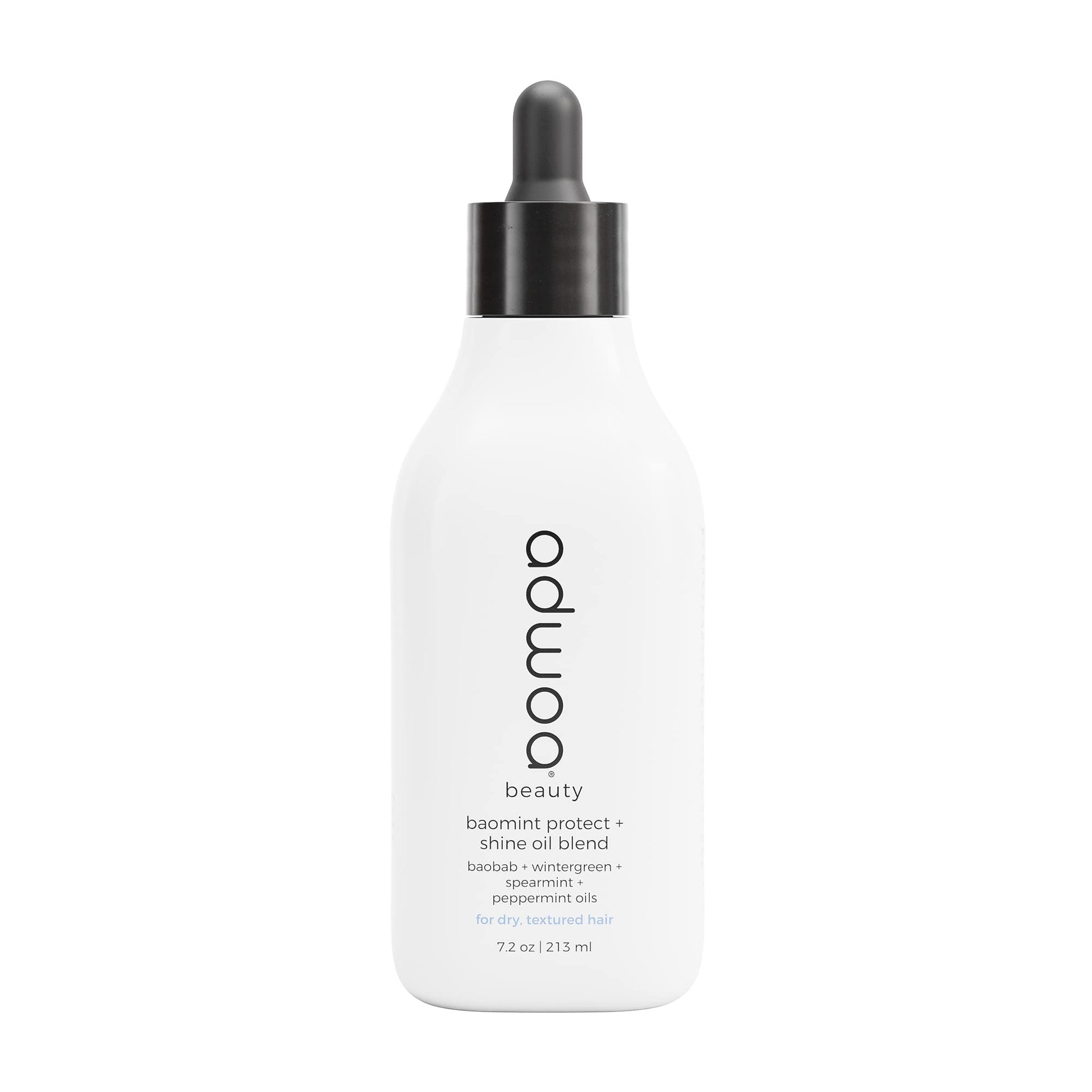 adwoa beauty Baomintª Shine + Protect Oil | Hair Growth & Scalp Oil with Baobab, Rosemary + Peppermint | 15+ Botanical Oils for Dry, Textured Hair | Non-Greasy, 7.2 oz Dropper Bottle