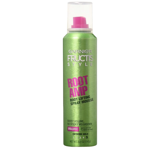 GARNIER Fructis Style Root Amp Lifting Spray Mousse, Extreme Hold, 5.0 Oz, 1 Count (Packaging May Vary)