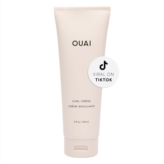 OUAI Curl Cream - Curl Defining Cream for Hydrated, Shiny Curls - Babassu and Coconut Oil, Linseed and Chia Seed Oil - Paraben, Phthalate, Sulfate and Silicone Free Curly Hair Products (8 Oz)