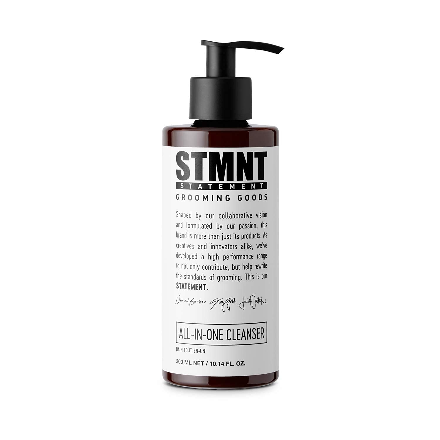 STMNT Grooming Goods All-In-One Daily Cleanser | SLS/SLES Sulfates Free | Extra Caring Formula w/Activated Charcoal & Menthol