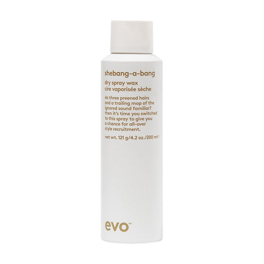EVO Shebang-a-bang Dry Spray Wax - Provides Texture, Flexible Hold and Matte Finish - Styling Hair Spray Wax For All Hair Types, Wet or Dry Hair