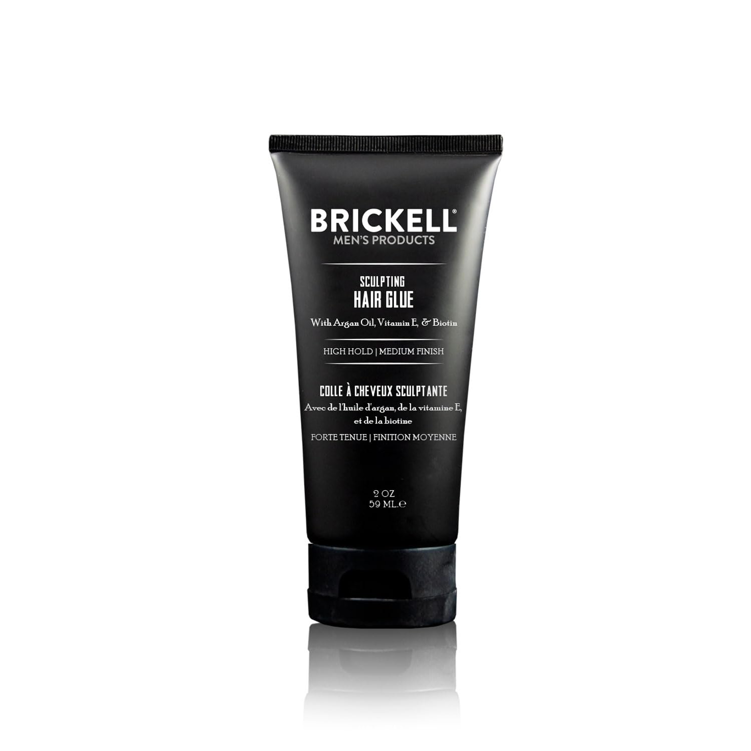 BRICKELL Men's Hair Styling Sculpting Hair Glue For Men, All Day Lasting Hold for Sculpting and Shaping Hair, 2 Ounce, Scented (2 oz)