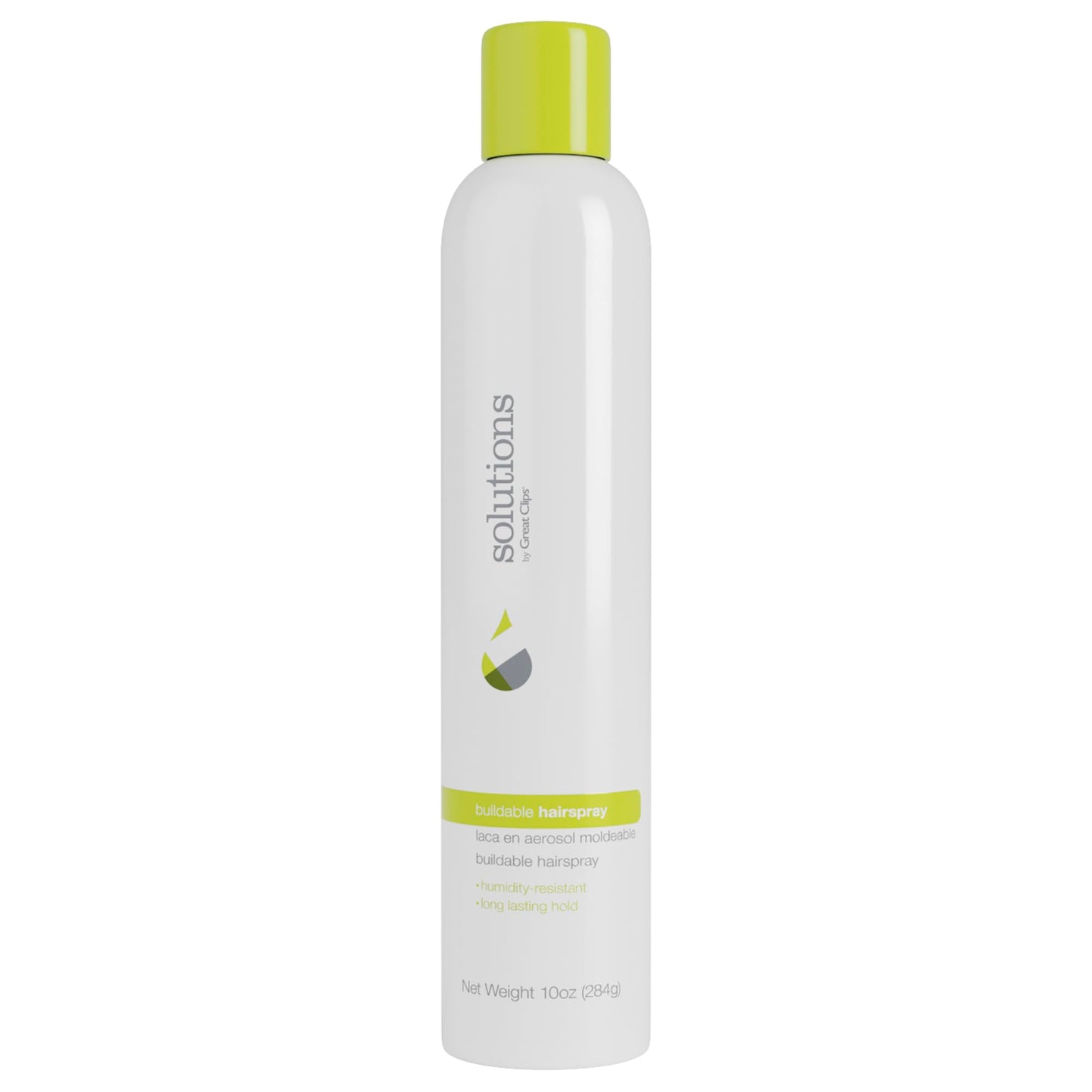 GREAT CLIPS Solutions Buildable Hairspray, 10oz | Protects Against Humidity | Provides Long-Lasting Hold & Shine | For All Hair Types