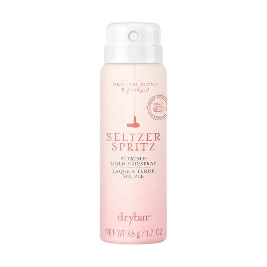 Drybar Seltzer Spritz Flexible Hold Hairspray | Holds Style for 8 Hours* with Touchable Finish, Adds Softness, Ultrafine Mist Diffuser for Even, Quick Drying Application, Vegan & Cruelty Free