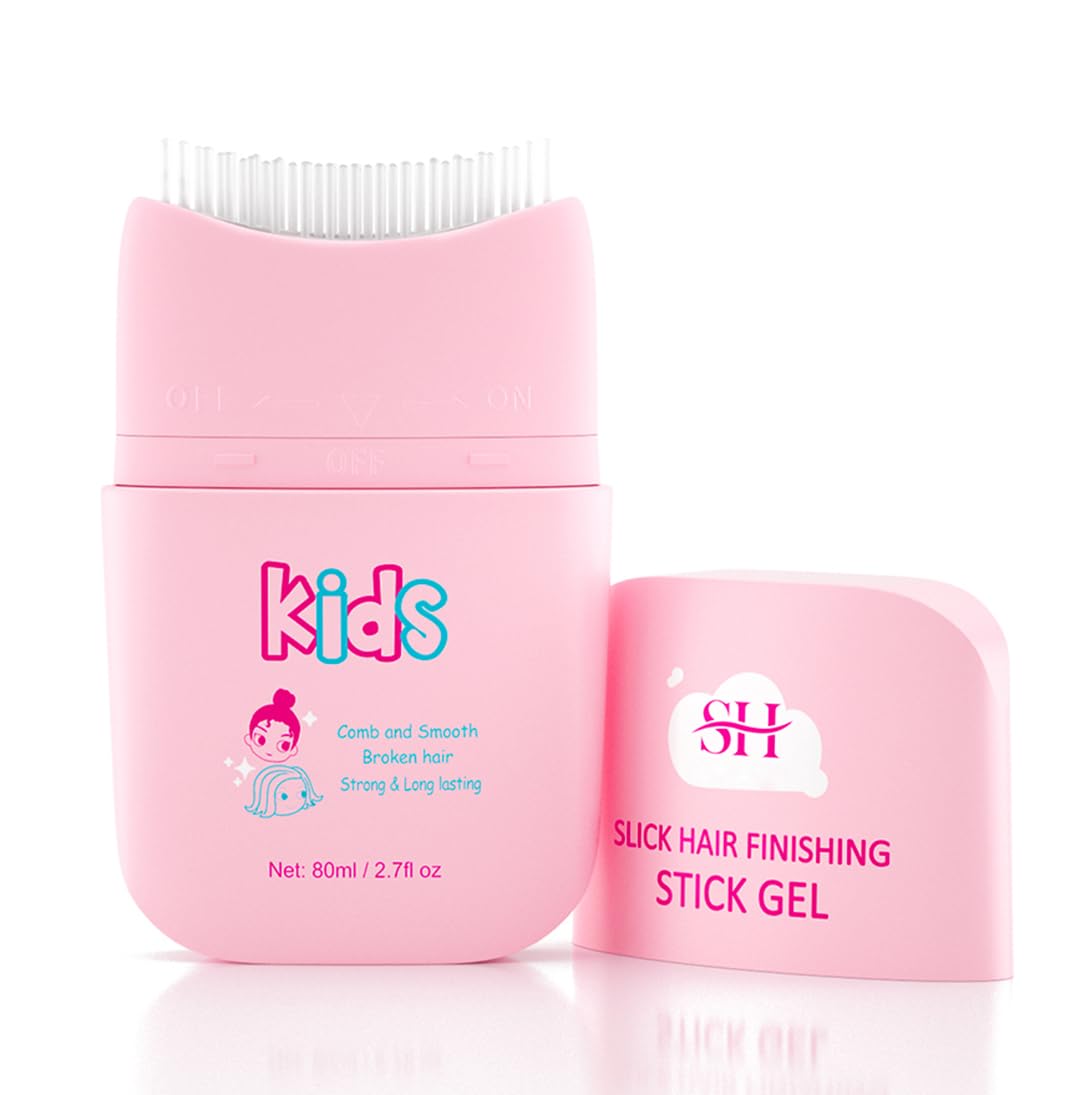 gowwim New Kids Hair Gel and Finishing Stick with Comb Integration, Natural Ingredients for Edge Control and All Hairstyles