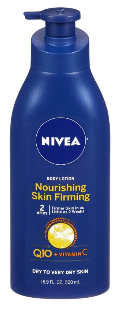 NIVEA Lotion Nourishing Skin Firming 16.9 Ounce Pump (500ml) (2 Pack)
