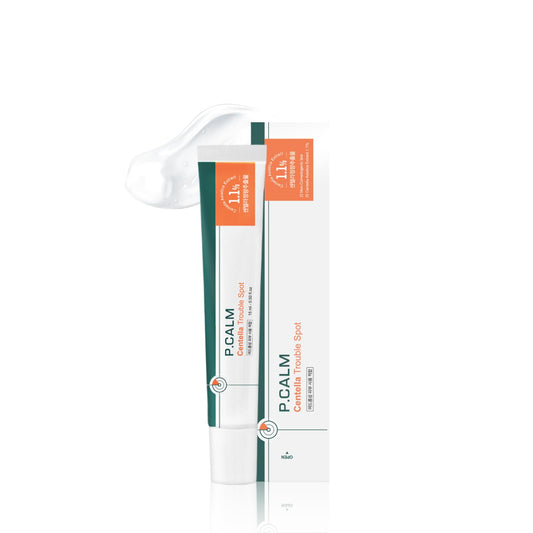 P.CALM Centella Trouble Spot Cream Papaya Extract & Centella Asiatica for Intense Soothing & Spot Relief, Korean Skincare (15ml / 0.17 fl.oz)