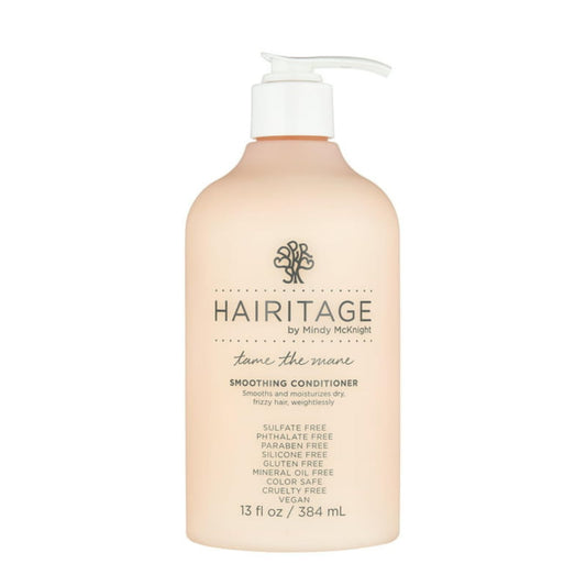 Hairitage Tame the Mane Smoothing Hair Conditioner Formulated with Jojoba Oil + Avocado Oil - Fights + Prevents Frizz - Smoothing + Hydrating - Natural Shine + Fortified Hair, 13 fl. oz.