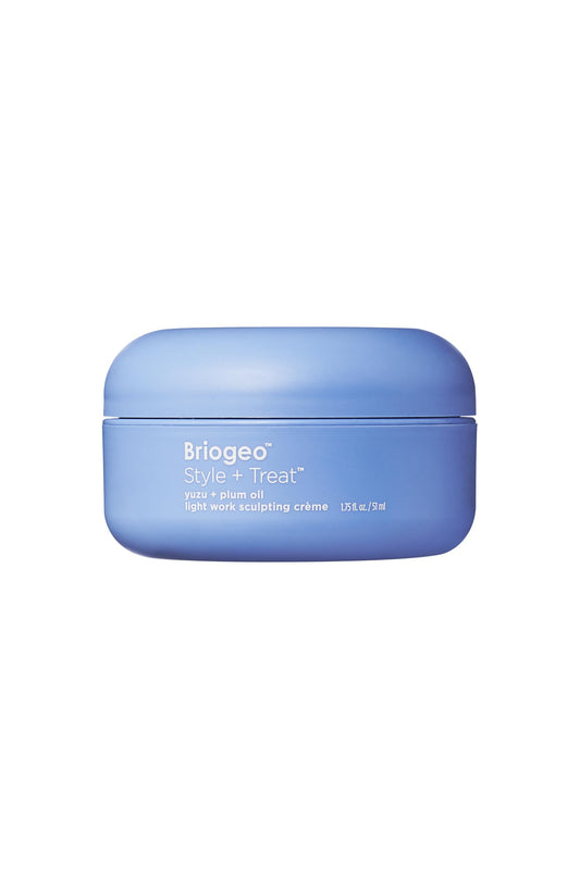 Briogeo Style + Treat Yuzu + Plum Oil Light Work Sculpting Cr�me, Flexible Hold Hair Pomade for Men and Women, Non-Greasy, Vegan, Buildable 24-hour Hold, Vegan, Cruelty-Free, 1.75 fl oz
