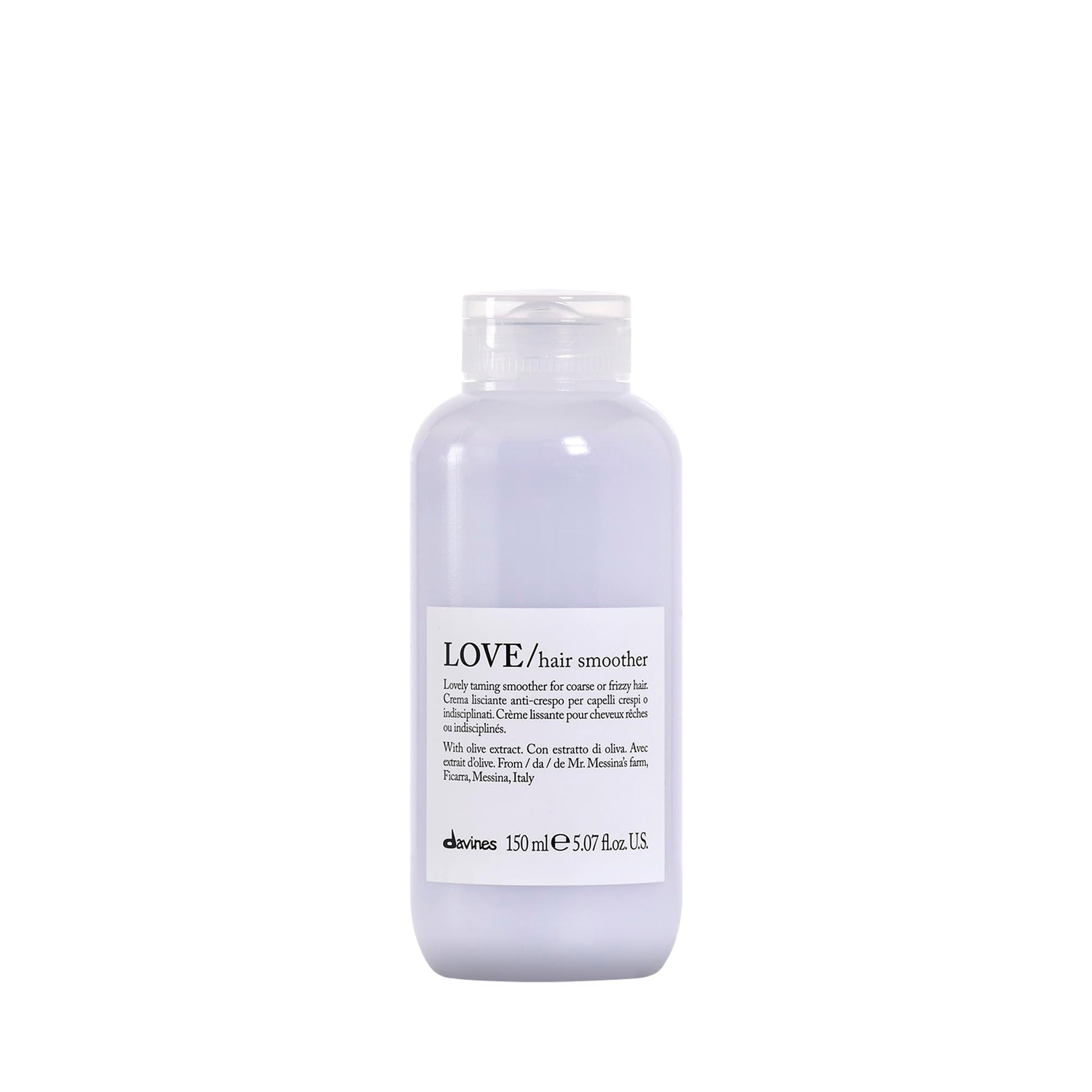 DAVINES LOVE Hair Smoother, Leave-On Cream To Smooth Frizzy, Unruly Or Wavy Hair Weightlessly, White, 5.07 Fl. Oz.
