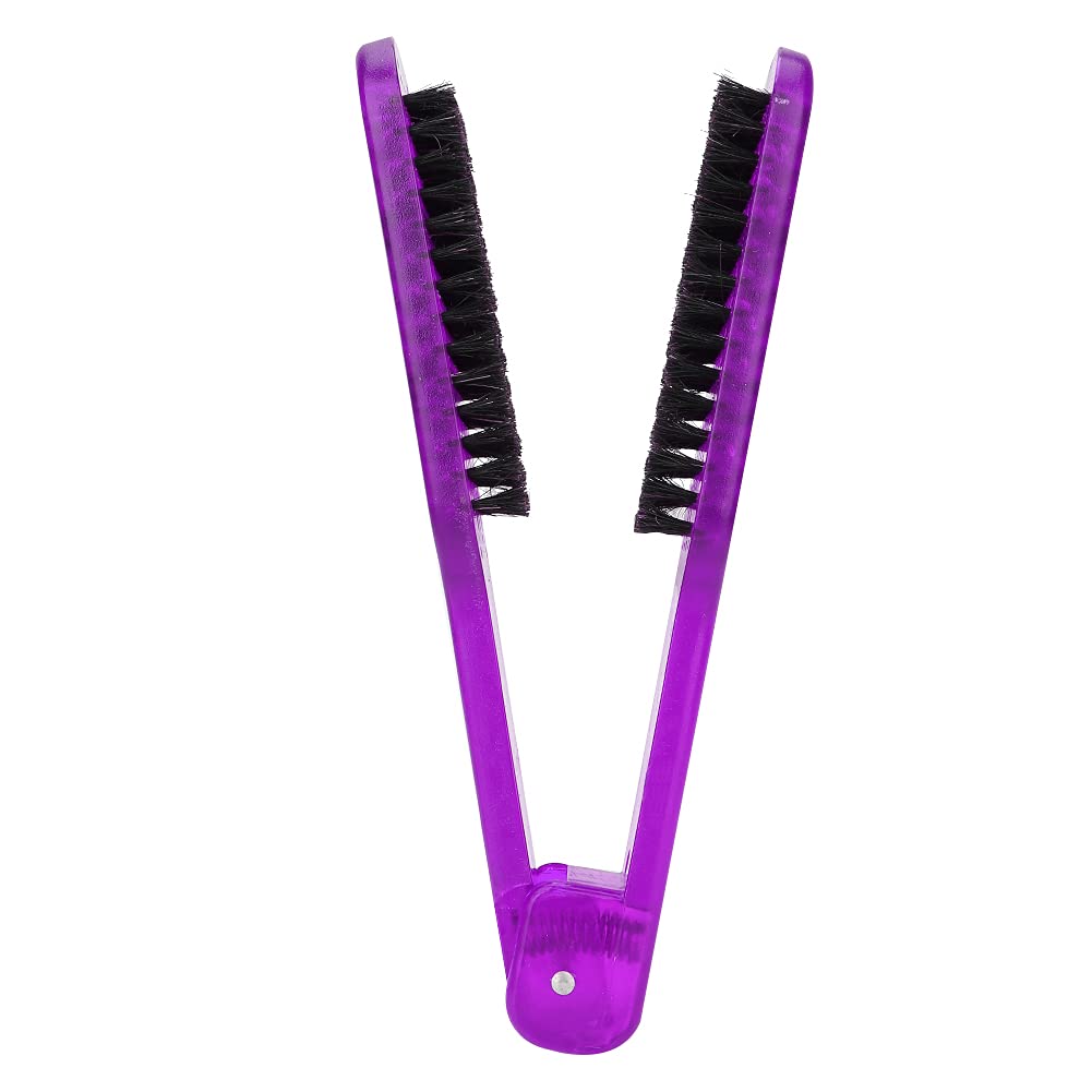 Double Sided Hair Brush with Clamp & Straightener, Anti-Static Styling Comb, V-Shape Hair Splint Combs for Women & Men, Salon Quality Hairdressing Tool for Home & Barber Shop