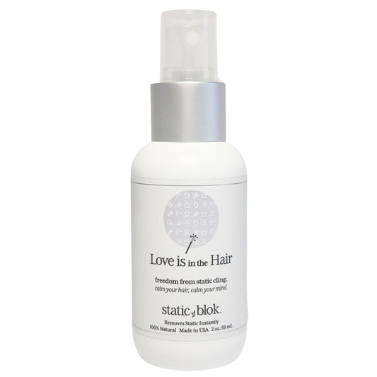 Static Blok Anti-Static Spray for Hair - Instantly Eliminate Static Cling, Shocks, Flyaways- Long-Lasting All-Day Freshness - works on Natural and Synthetic Wigs - 2oz Travel Size