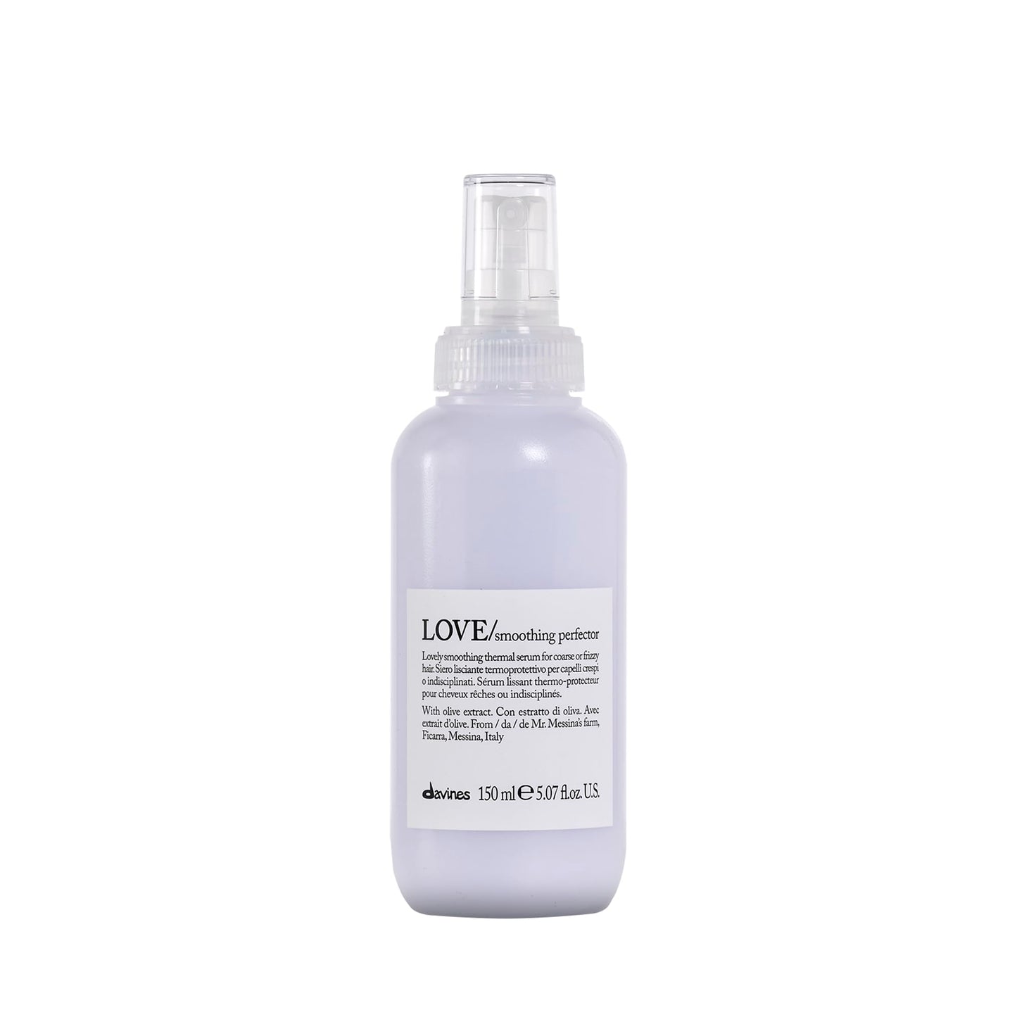 DAVINES LOVE Smoothing Perfector, Thermal Serum For Coarse Or Frizzy Hair, Tame And Nourish, 5.07 fl. oz.