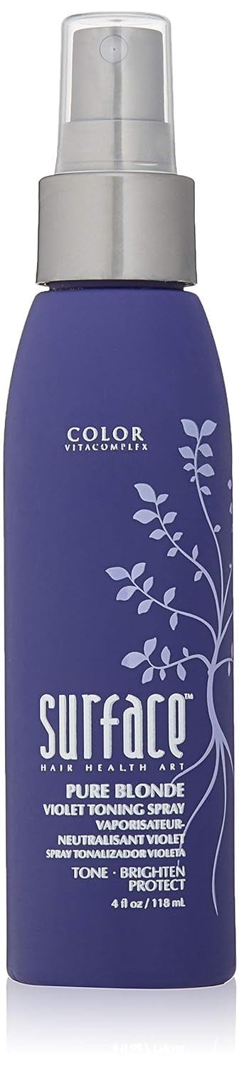 Surface Hair - Pure Blonde Violet Leave-In Toning Spray - Tones, Brightens & Protects Hair - 4 fl oz