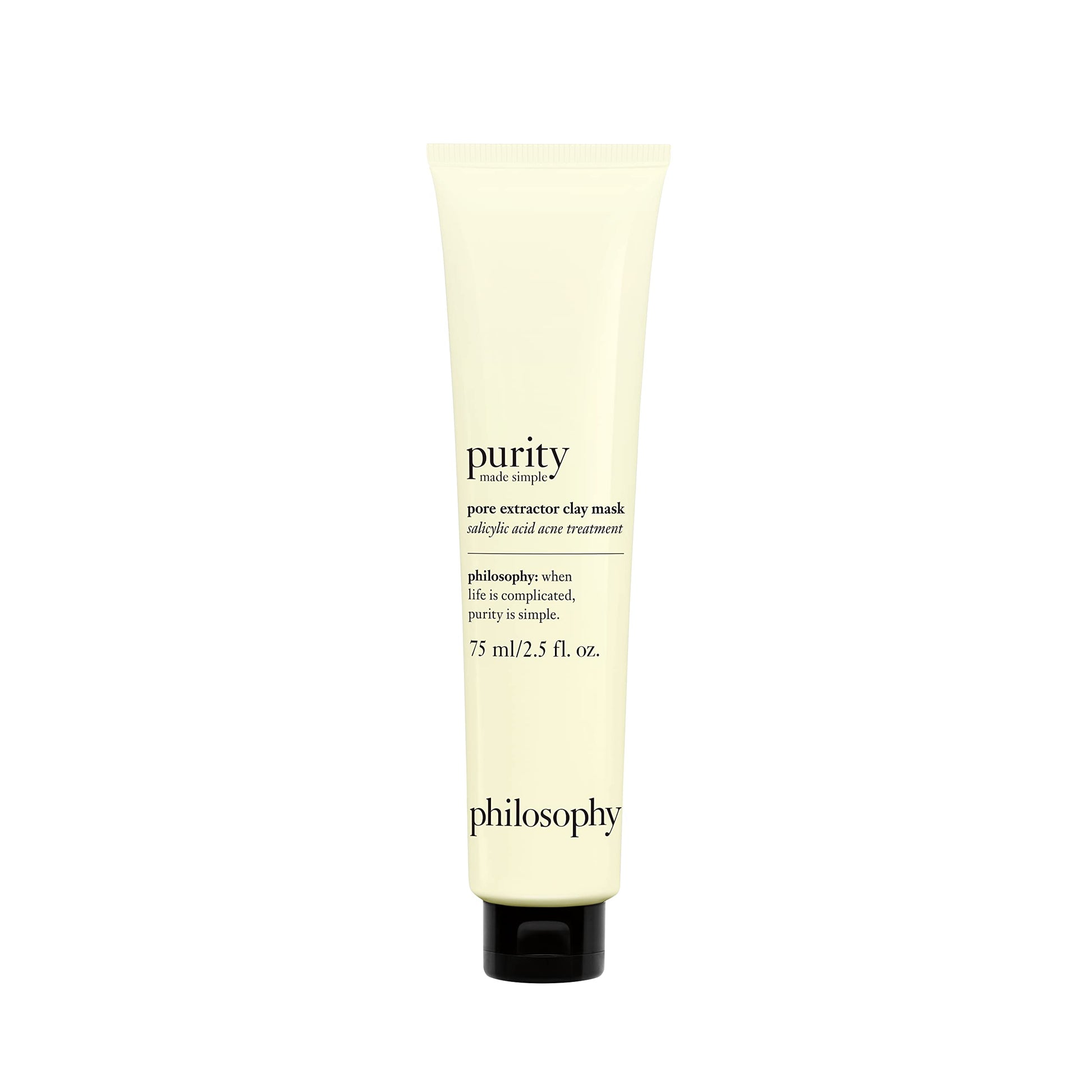 philosophy purity made simple pore extractor clay face mask - with purifying white kaolin clay, salicylic acid & natural exfoliants removes impurities and reduces the appearance of pores