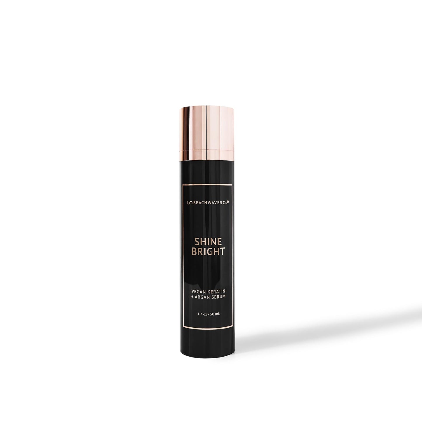 Beachwaver Shine Bright Serum - Full Size (1.7 Oz) | Award-Winning Shine Serum w/Vegan Keratin & Organic Argan Oil | Smoothing Formula for Silky, Frizz-Free Finish | Bali Beach Night Fragrance