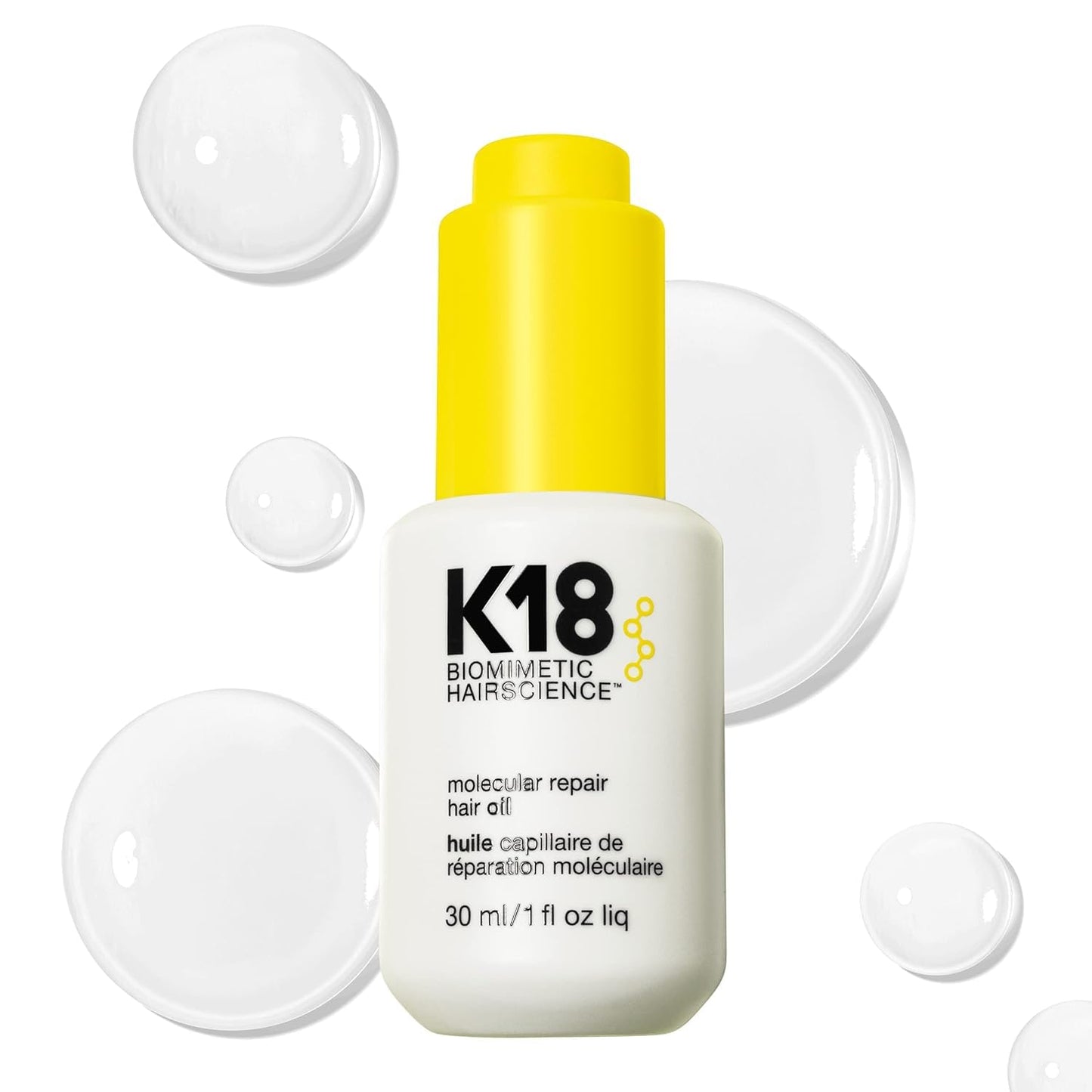 K18 Molecular Repair Hair Oil, Weightless Oil for Stronger, Healthier Hair, Suitable For All Hair Types