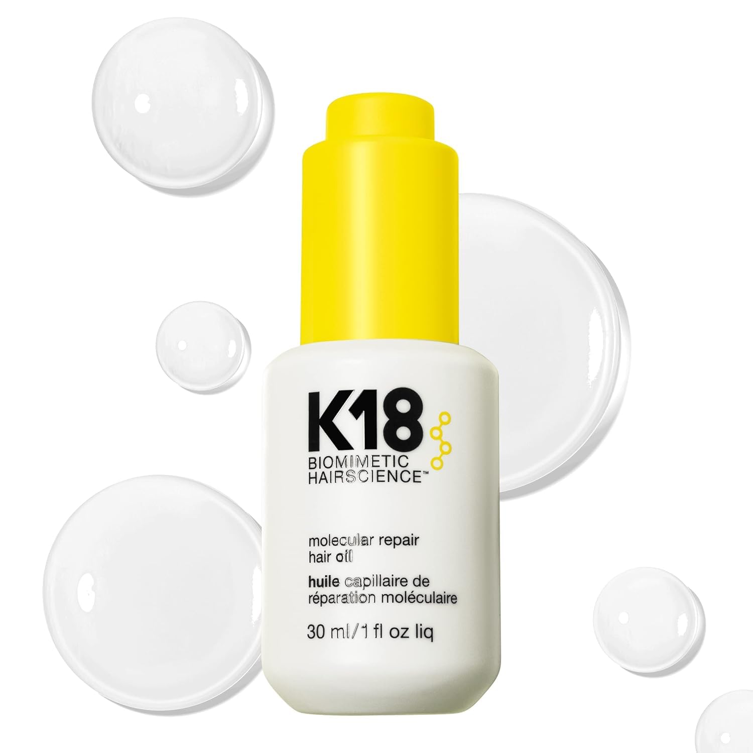 K18 Molecular Repair Hair Oil, Weightless Oil for Stronger, Healthier Hair, Suitable For All Hair Types