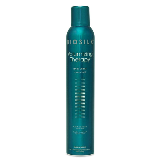 BioSilk Volumizing Therapy Strong Hold Hair Spray, Provides Extra Volume, Strength & Shine, Helps Styles Last, Sulfate, Paraben & Cruelty-Free, 10 Oz
