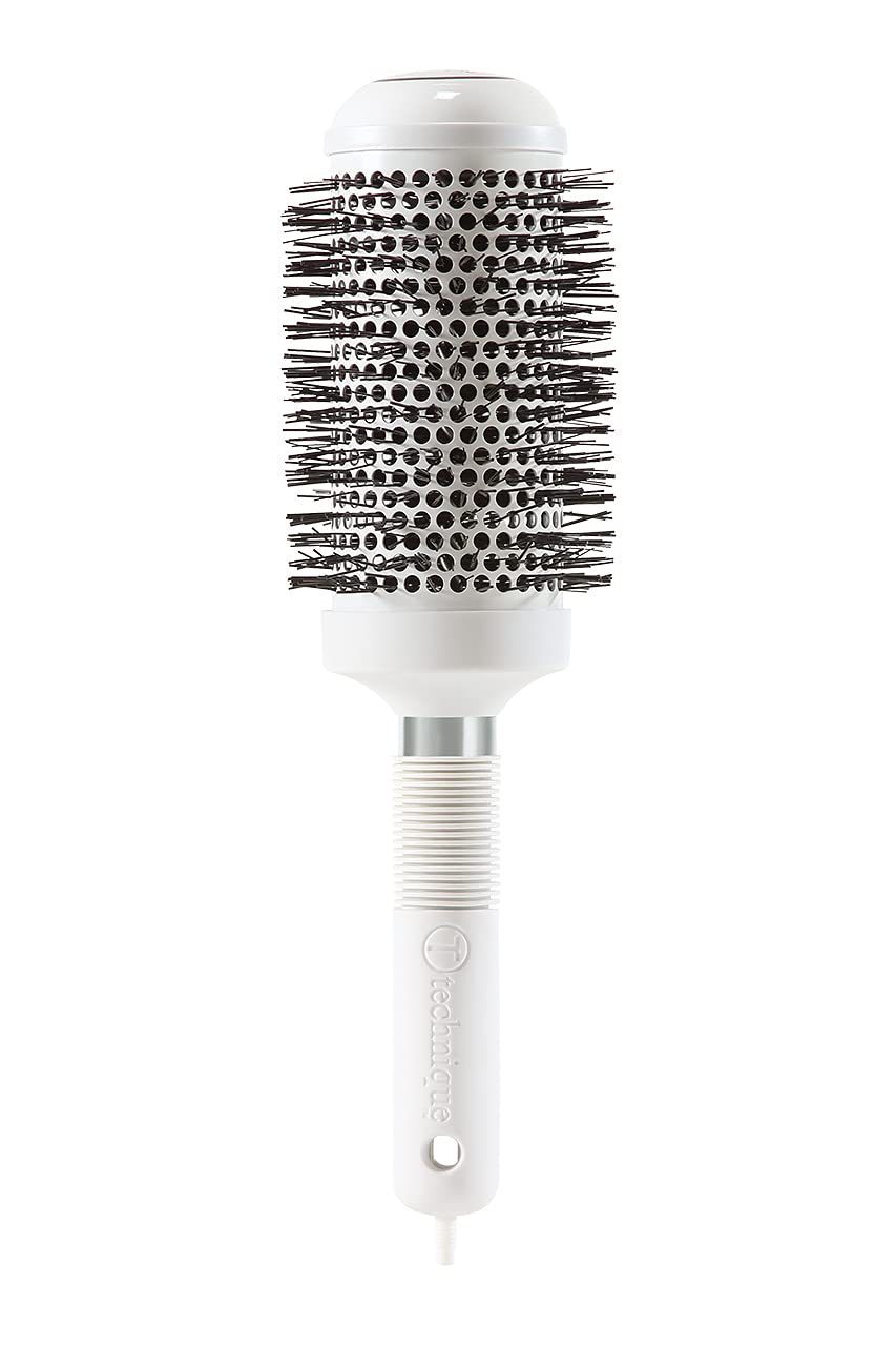 Cricket Technique Silk 2” Seamless Barrel Thermal Brush - Ceramic Tourmaline Ionic Bristles, Anti-Static, Heat-Resistant, Soft Touch Handle with Sectioning Pick, for Blow Drying, Curling & Styling