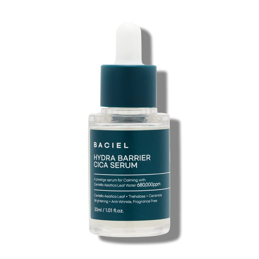 BACIEL - HYDRA BARRIER CICA SERUM (1.01 fl.oz) | 68% Centella Leaf, Trehalose, Ceramide - Fragrance Free - Korean Lightweight Moisturizer for Face