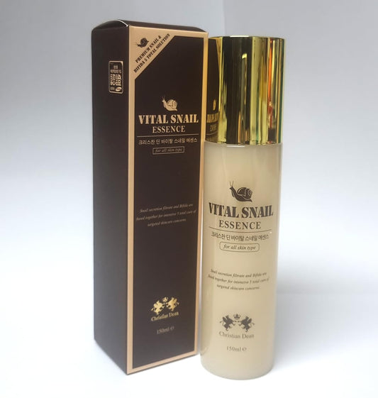 3W Clinic Christian Dean Vital Snail Essence, Korean Skincare for All Skin Types, 5.07 fl oz/Korea-Beauty/Korea Made
