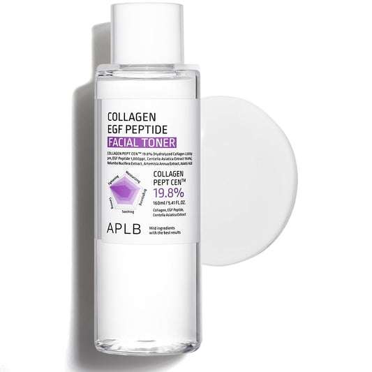 APLB Collagen EGF Peptide Facial Toner | Collagen PEPT CENª 19.8% 5.41 FL.OZ/Korean Skincare, Elasticity Care, Replenishing Moisture, Revitalize for Gentle and Improve Skin Texture