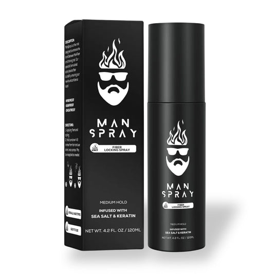 Hair Fiber Locking Spray Infused with Sea Salt & Keratin for a Longer Lasting Hair Fiber Hold | Replenishment Fiber Locking Spray for THE MAN KIT