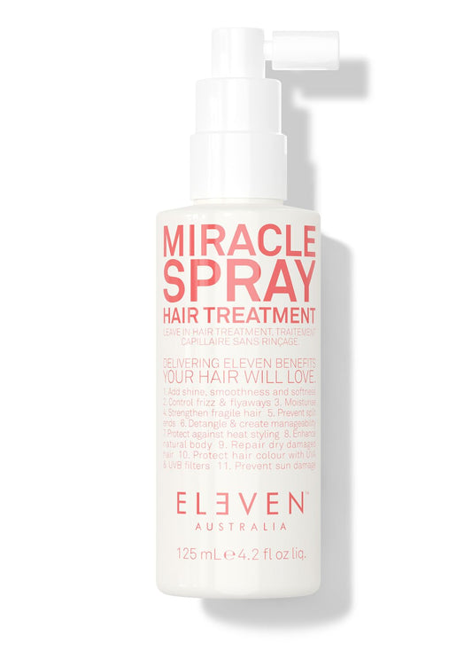 ELEVEN AUSTRALIA Miracle Spray Hair Treatment Leave-In Conditioner for Hydration, Frizz Control, Heat Protection & Strength Lightweight, Nourishing Formula for All Hair Types - 4.2 Fl Oz